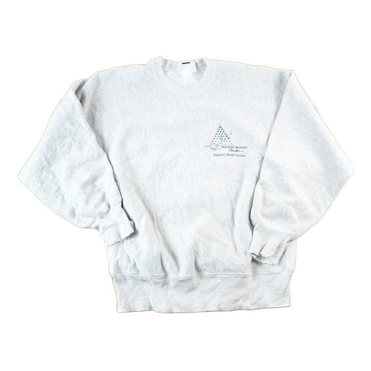 Vintage 1990s Triangle Training Centre Crossgrain Crewneck Sweatshirt Mens L from propervintagecanada