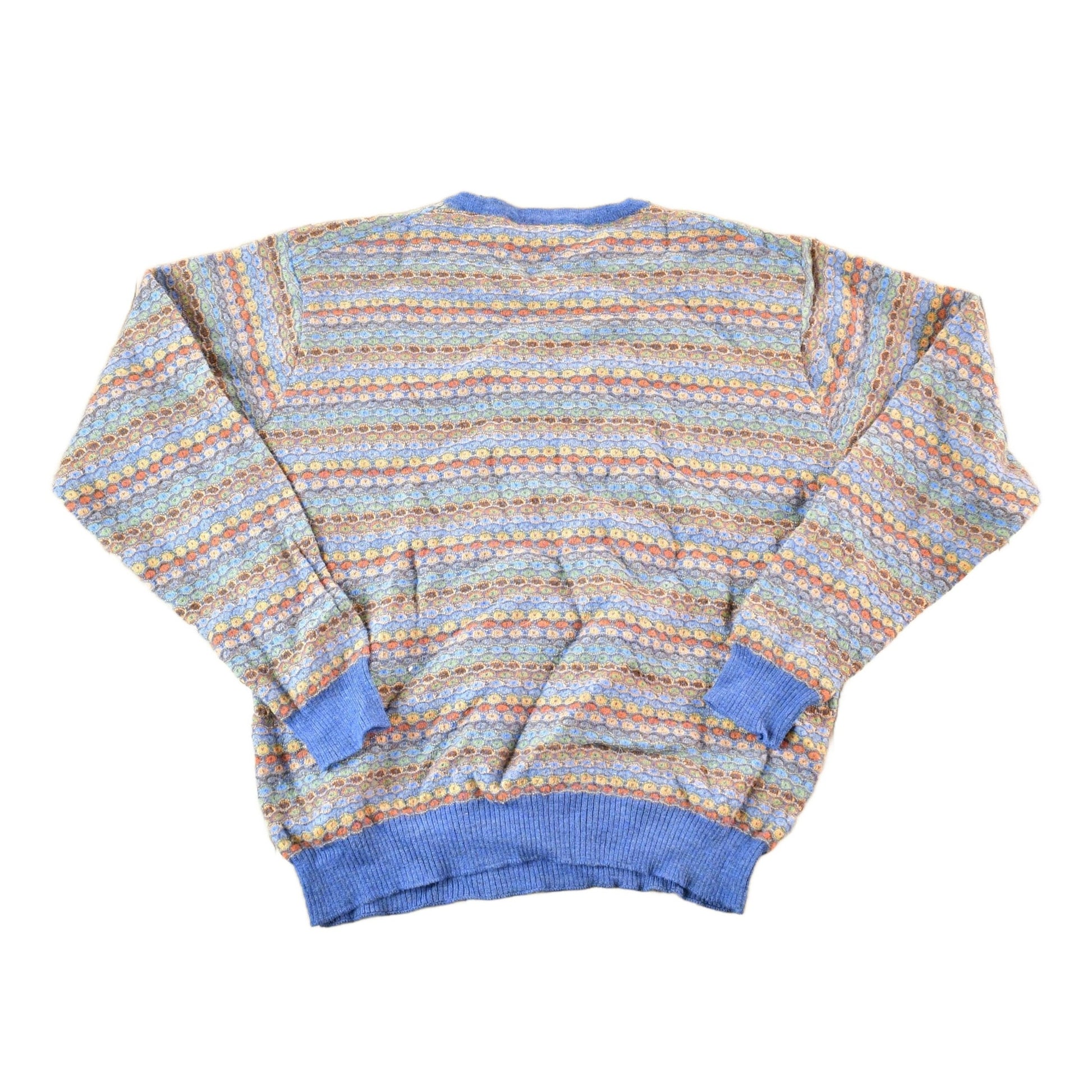 Vintage 1990s Tricots St Raphael Wool Knit Abstract Sweater Mens M from propervintagecanada