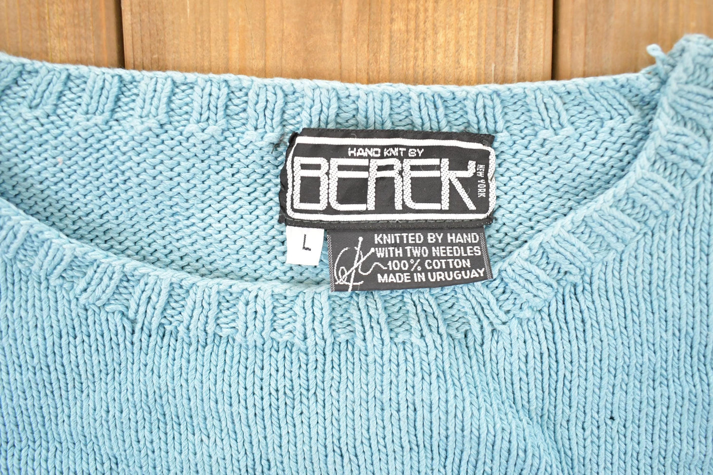 Vintage 1990s Triple Kitty Berek Hand Knit Crewneck Sweater Women's L from propervintagecanada