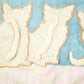 Vintage 1990s Triple Kitty Berek Hand Knit Crewneck Sweater Women's L from propervintagecanada