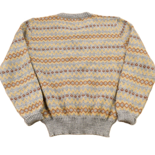 Vintage 1990s Trissie Styled By Stefano Striped Knit V Neck Sweater Men's Small from propervintagecanada