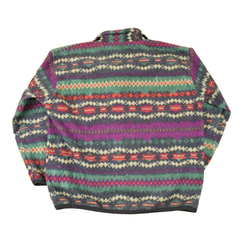 Vintage 1990s TT & Co Quarter Zip Aztec Fleece Outdoorsman Sweater Men's XL from propervintagecanada