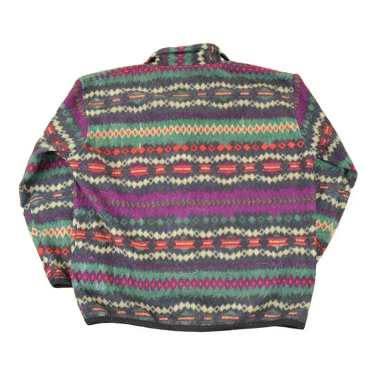 Vintage 1990s TT & Co Quarter Zip Aztec Fleece Outdoorsman Sweater Men's XL from propervintagecanada