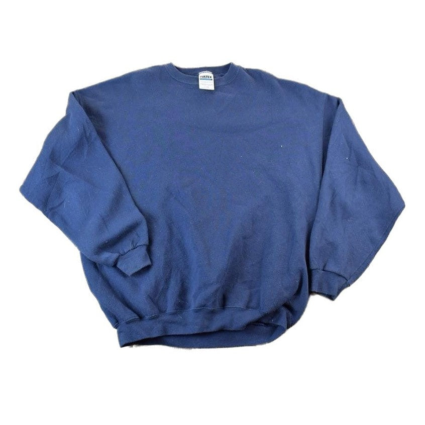Vintage 1990s Tultex Blank Navy Blue Crewneck Sweatshirt Men's XL from propervintagecanada