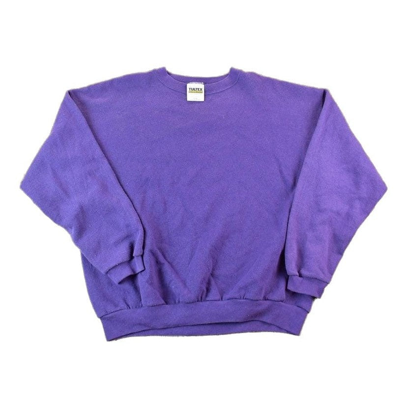Vintage 1990s Tultex Blank Purple Crewneck Sweatshirt Men's Large from propervintagecanada