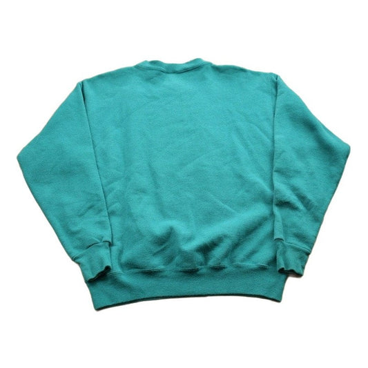 Vintage 1990s Tultex Blank Turquoise Crewneck Sweatshirt Men's Small from propervintagecanada