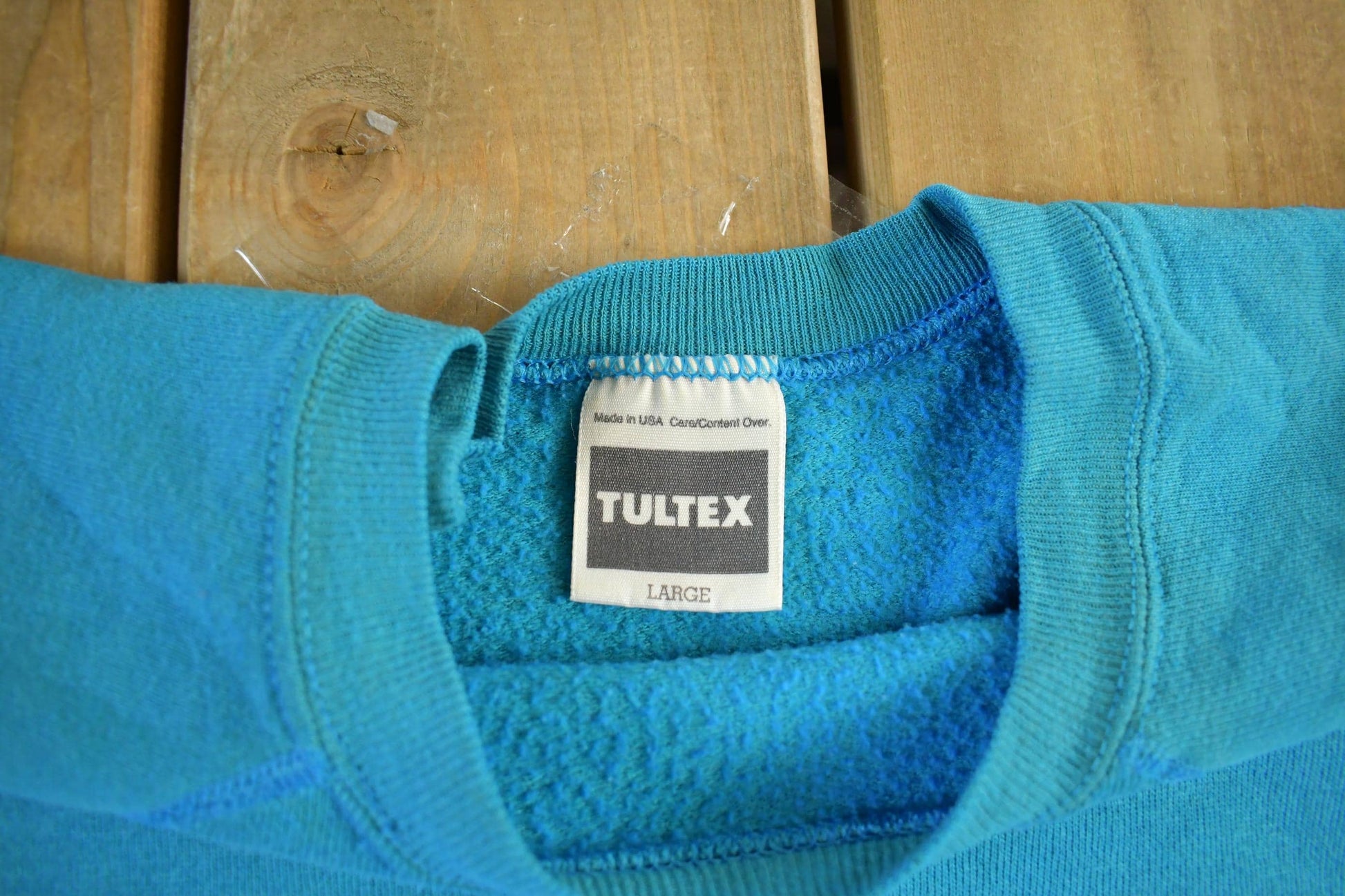 Vintage 1990s Tultex Blue Blank Crewneck Sweatshirt Men's Medium from propervintagecanada