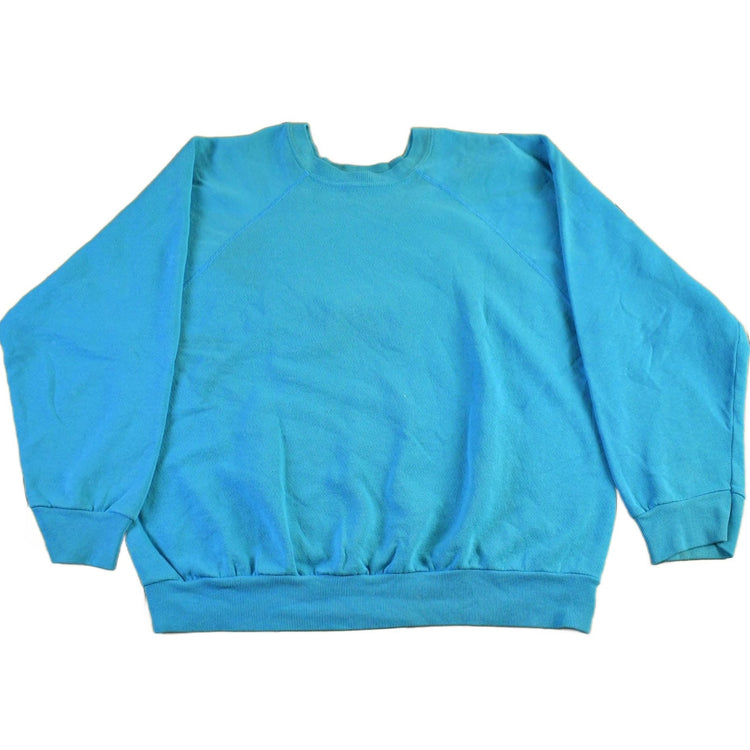 Vintage 1990s Tultex Blue Blank Crewneck Sweatshirt Men's Medium from propervintagecanada