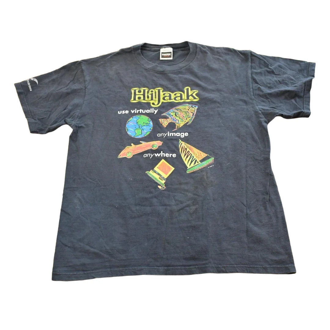 Vintage 1990s Tultex Hijaak Graphics Software T-Shirt Mens XL from propervintagecanada