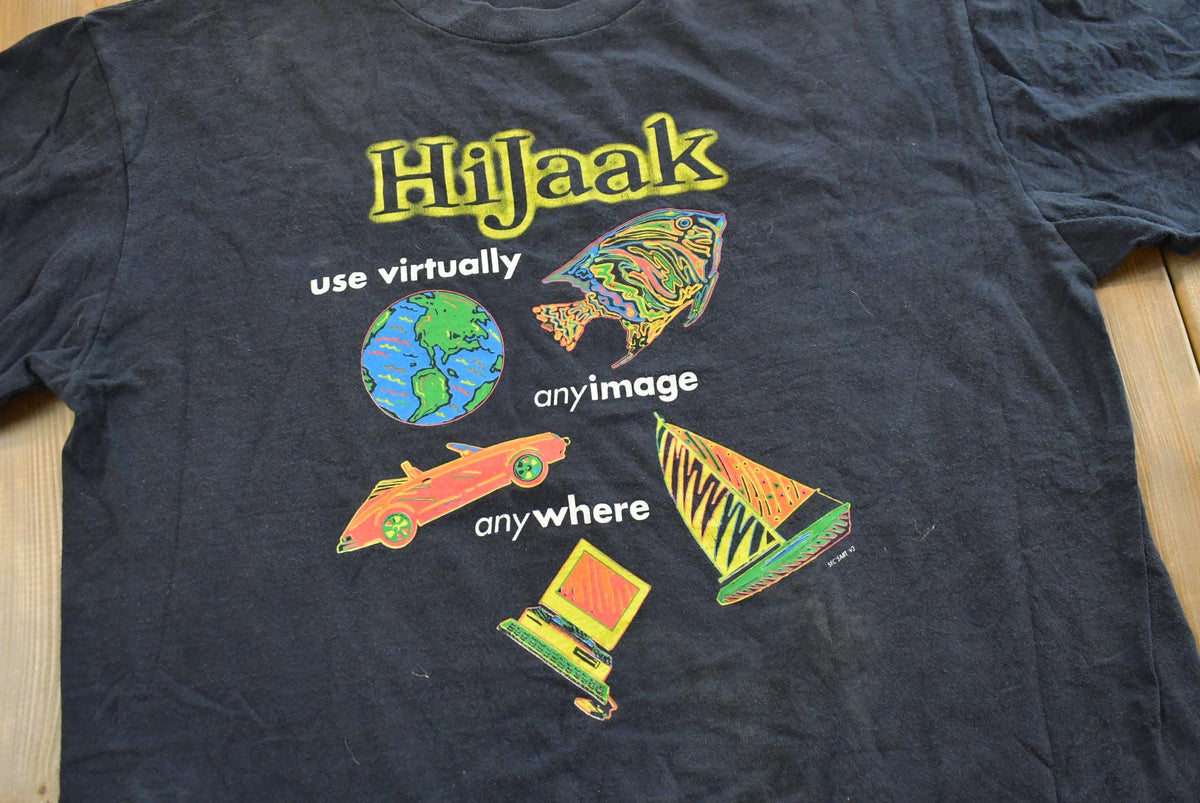 Vintage 1990s Tultex Hijaak Graphics Software T-Shirt Mens XL from propervintagecanada