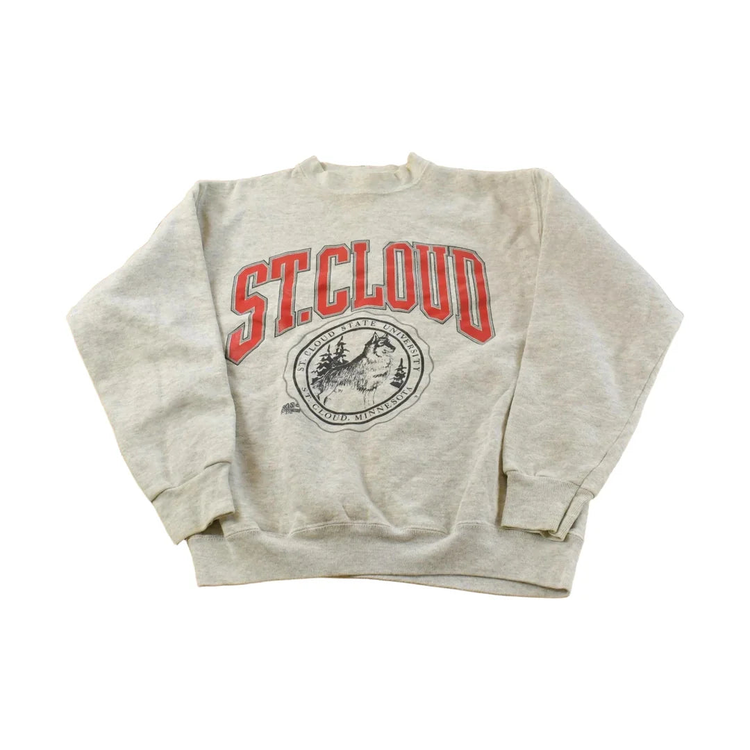 Vintage 1990s Tultex Superweight St Cloud State University Alumni Crewneck Sweater Men's L from propervintagecanada