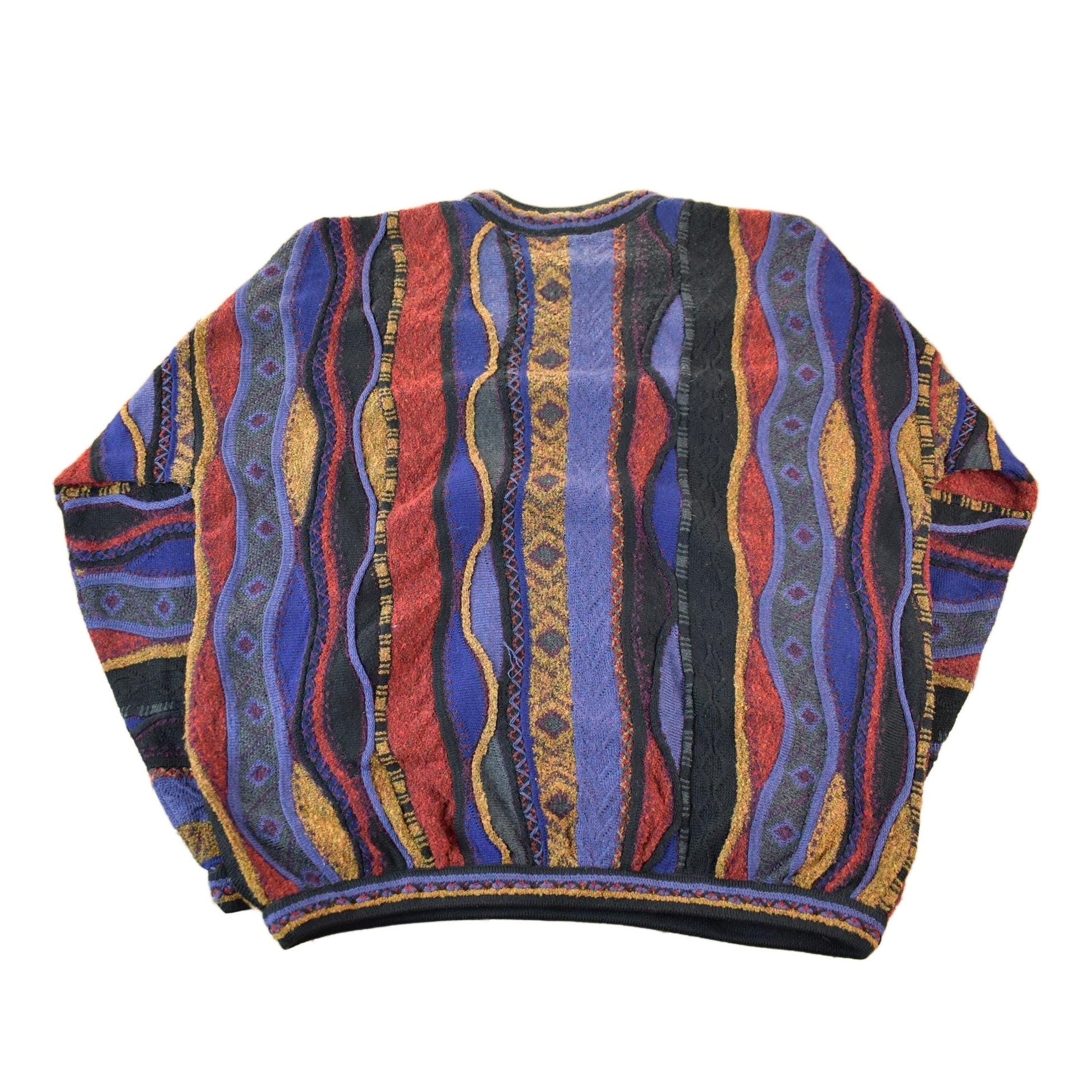 Vintage 1990s Tundra Canada 3D Knit Crewneck Sweater Men's XL from propervintagecanada