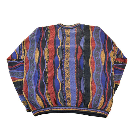 Vintage 1990s Tundra Canada 3D Knit Crewneck Sweater Men's XL from propervintagecanada