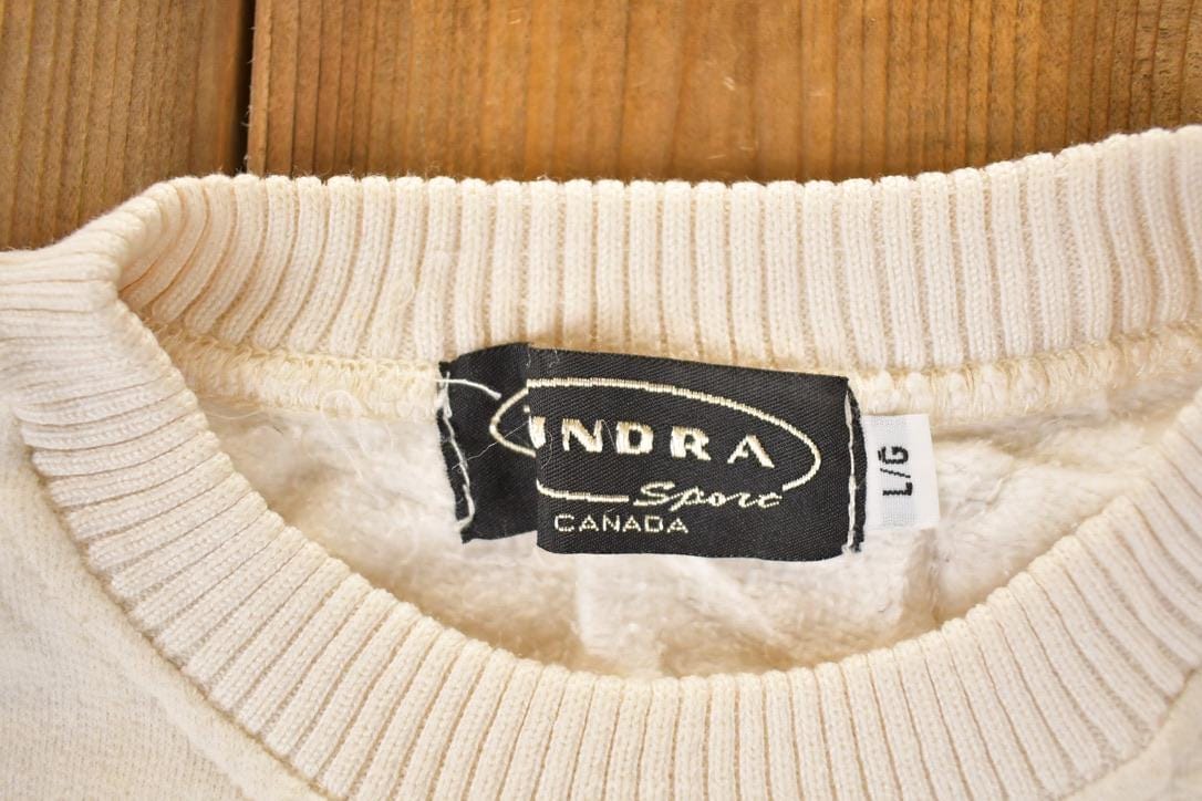 Vintage 1990s Tundra Sport Embroidered Maple Leaf Crewneck Sweatshirt Men's XL from propervintagecanada