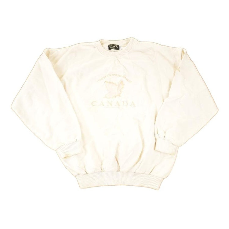 Vintage 1990s Tundra Sport Embroidered Maple Leaf Crewneck Sweatshirt Men's XL from propervintagecanada