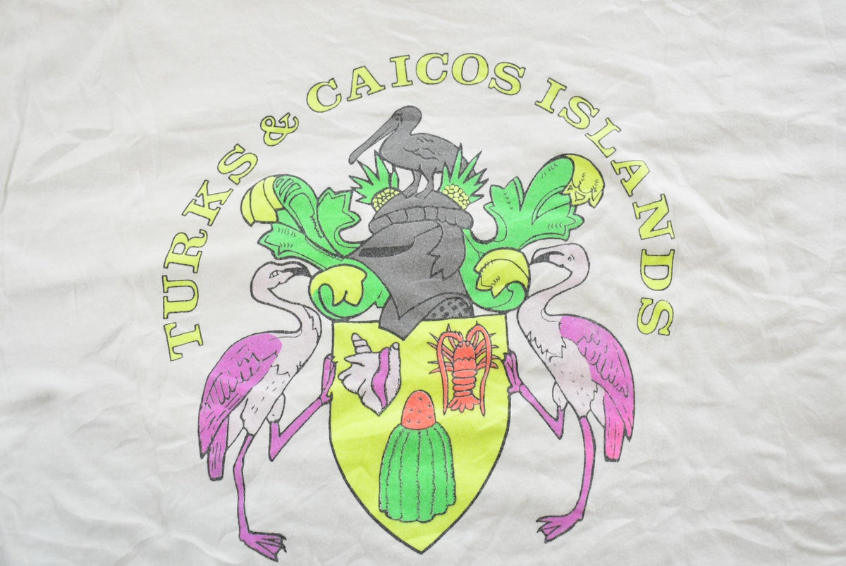Vintage 1990s Turks & Caicos Souvenir T-Shirt Men's 2XL from propervintagecanada