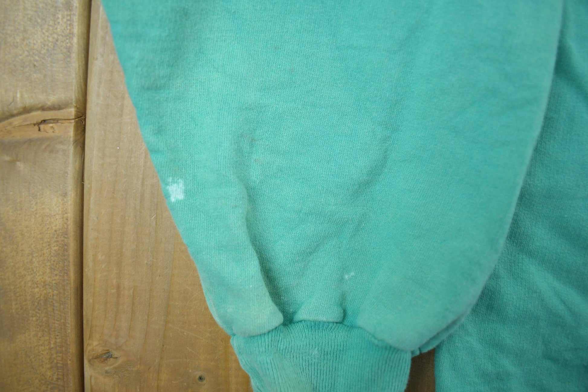Vintage 1990s Turquoise Blank Crewneck Sweatshirt Men's Small from propervintagecanada