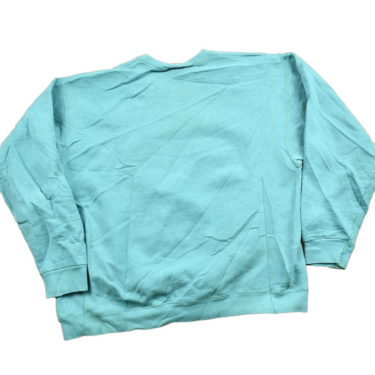 Vintage 1990s Turquoise Blank Pro Player Crewneck Sweatshirt Men's Small from propervintagecanada
