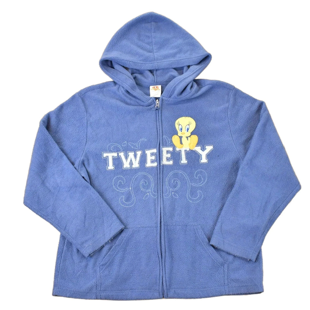 Vintage 1990s Tweety Bird Looney Tunes Full Zip Fleece Outdoorsman Sweater Women's XL from propervintagecanada