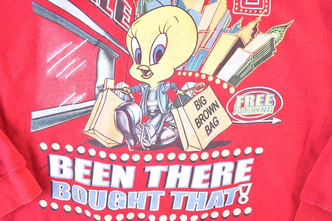 Vintage 1990s Tweety Bird Shopping Looney Tunes Crewneck Womens XXL from propervintagecanada