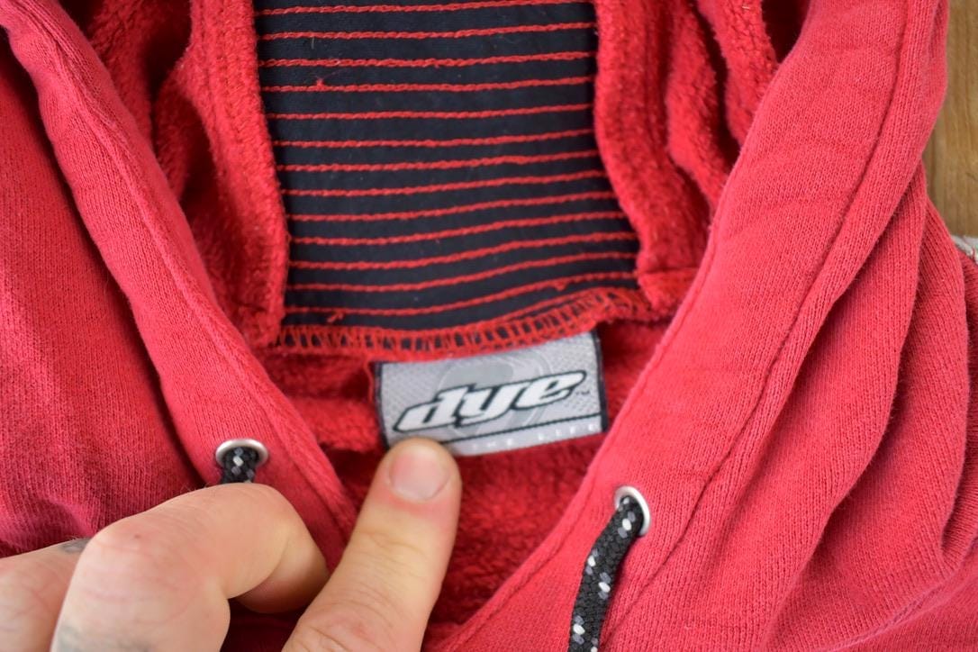 Vintage 1990s Tye Paintball Souvenir Hoodie Sweatshirt Made In USA Men's Large from propervintagecanada