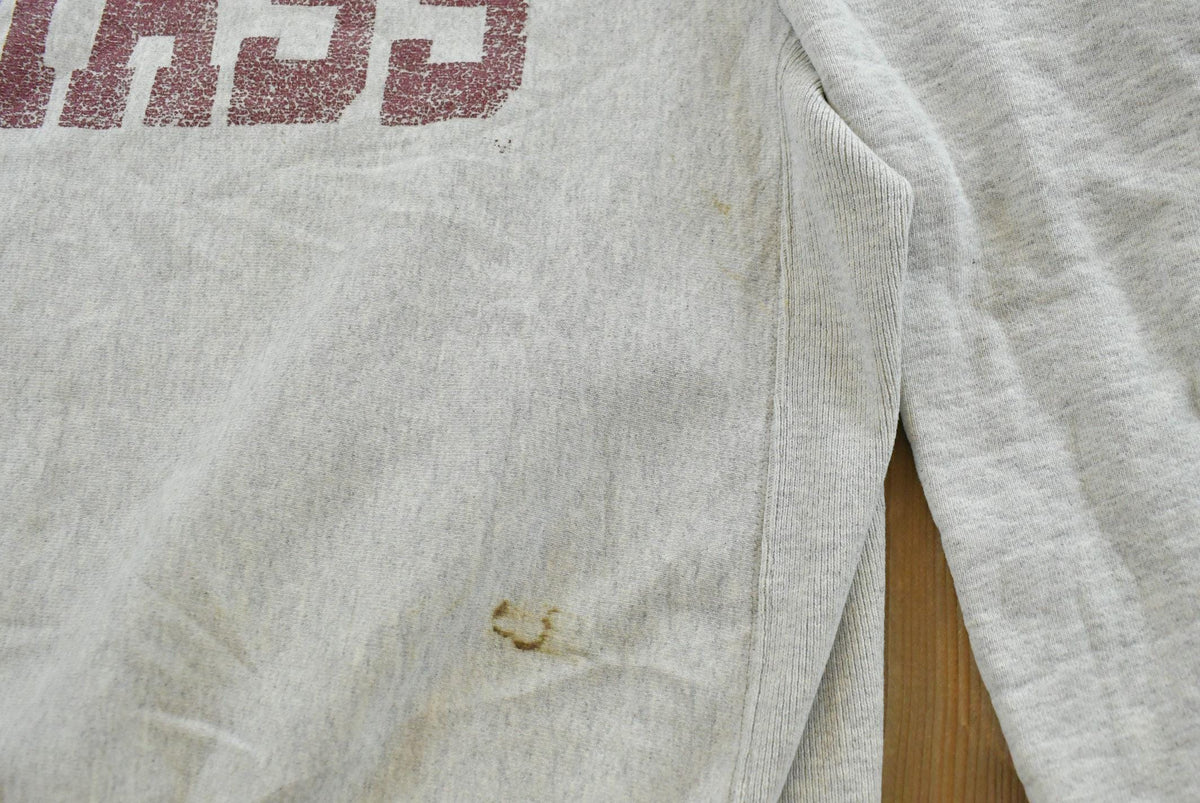 Vintage 1990s UMass Off Campus Reverse Weave Collegiate Crewneck Sweatshirt Men's L / NCAA / Boston Massachusetts / University / Made in USA from propervintagecanada