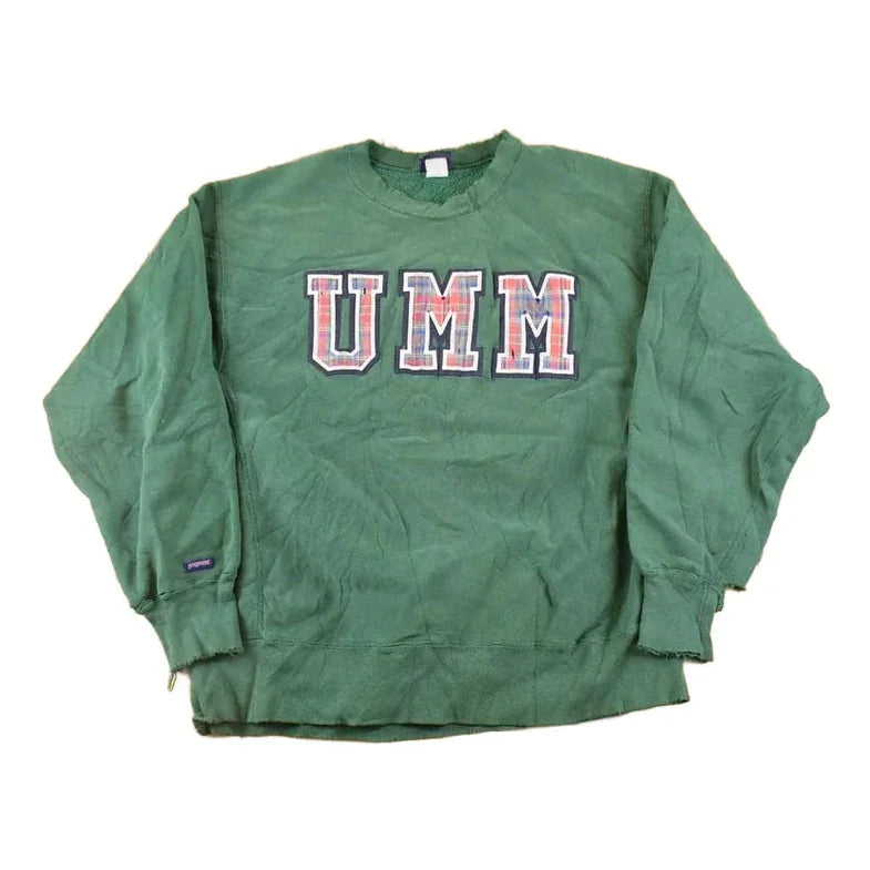 Vintage 1990s UMM Jansport Souvenir Crossgrain Crewneck Sweatshirt Men's L / 90's Tourist Vacation Graphic Sweater from propervintagecanada