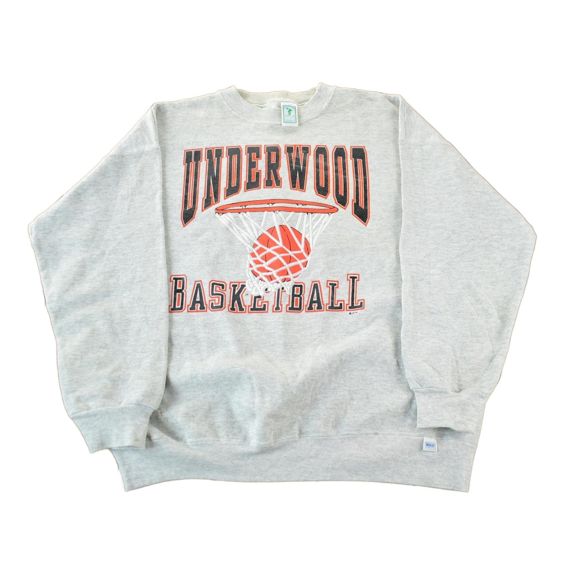 Vintage 1990s Underwood Basketball Collegiate University Crewneck Mens's XL Men's XL from propervintagecanada