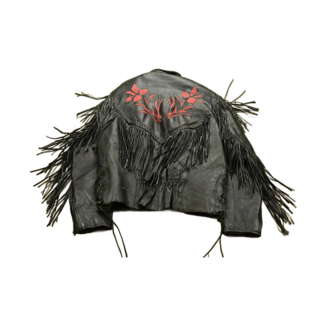Vintage 1990s Unik Leather Collection Womens Motorcycle Jacket from propervintagecanada