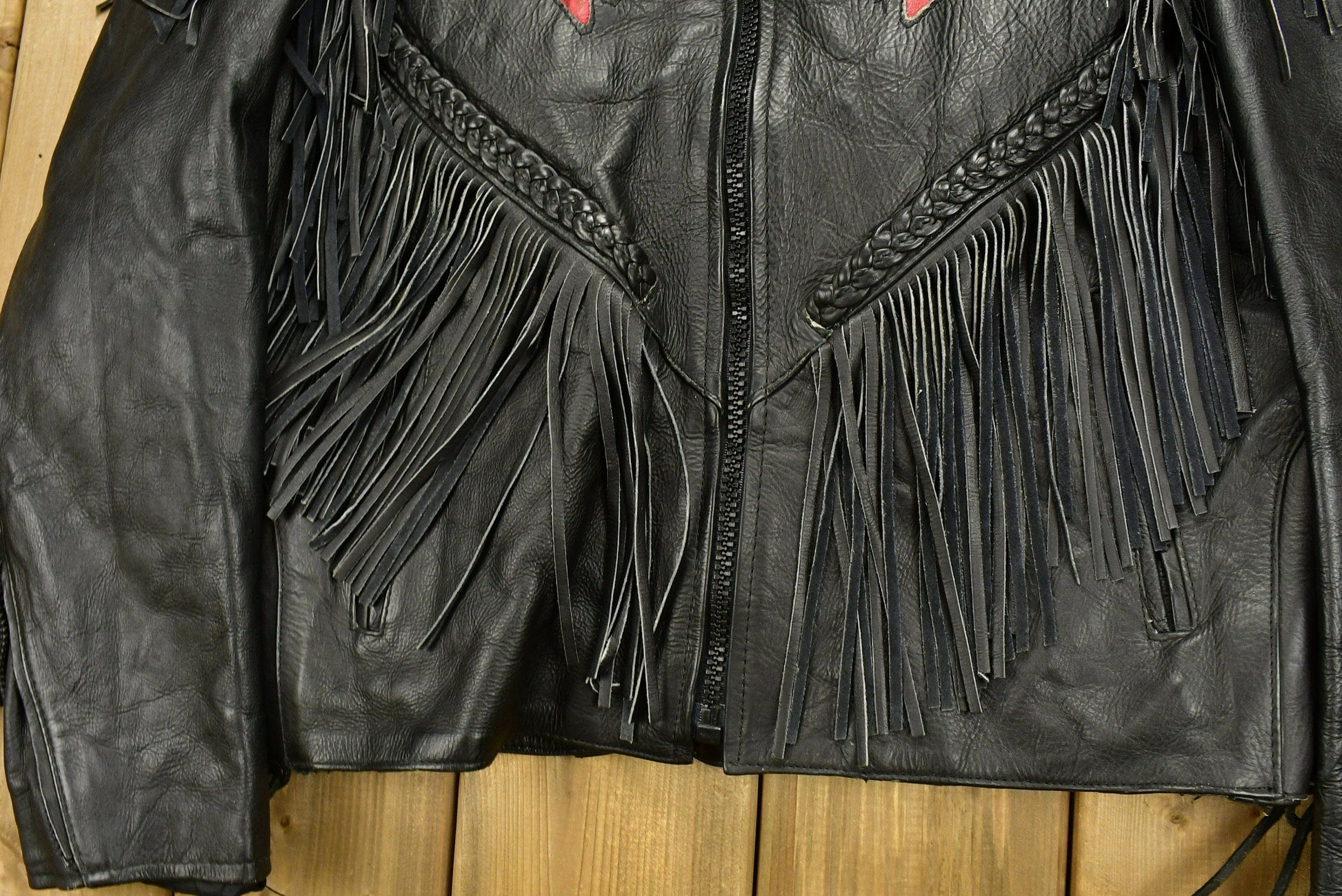 Vintage 1990s Unik Leather Collection Womens Motorcycle Jacket from propervintagecanada