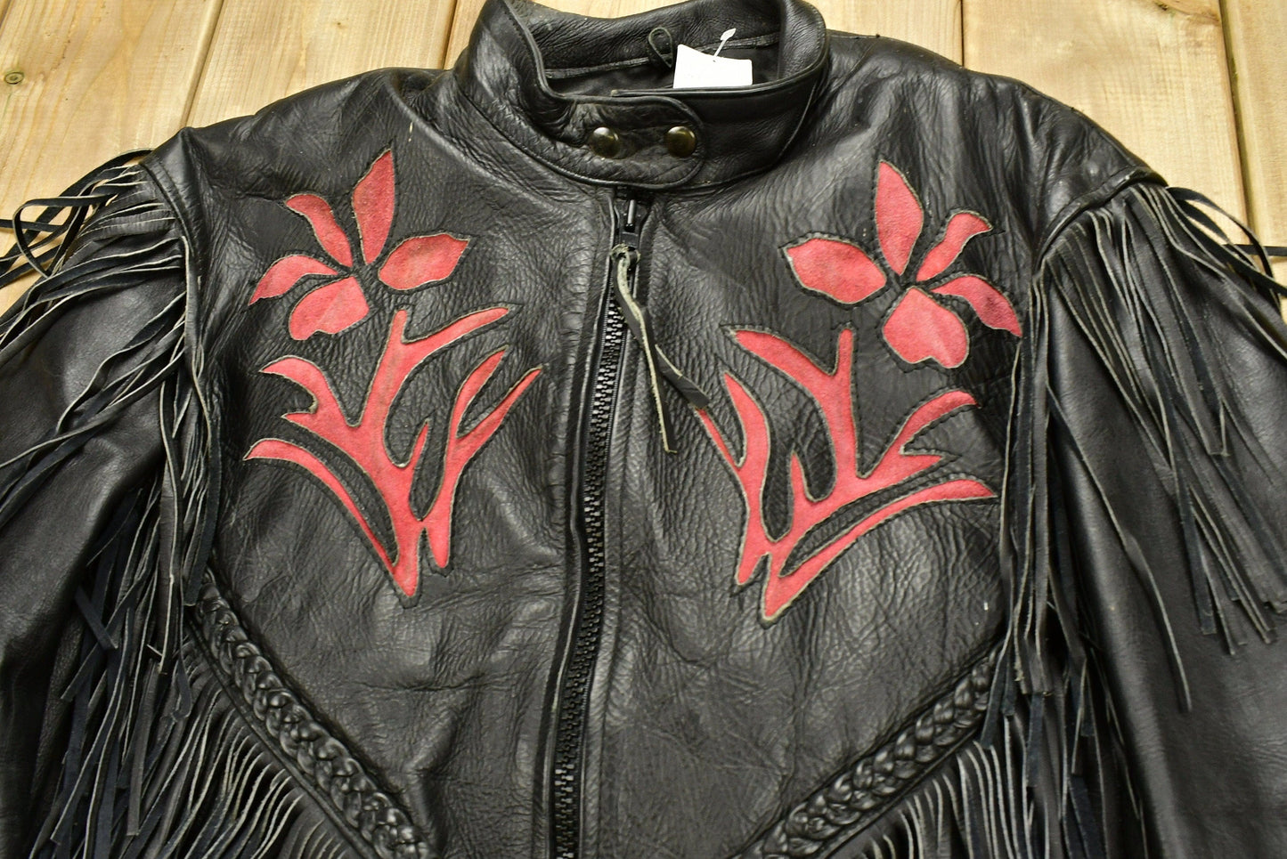 Vintage 1990s Unik Leather Collection Womens Motorcycle Jacket from propervintagecanada