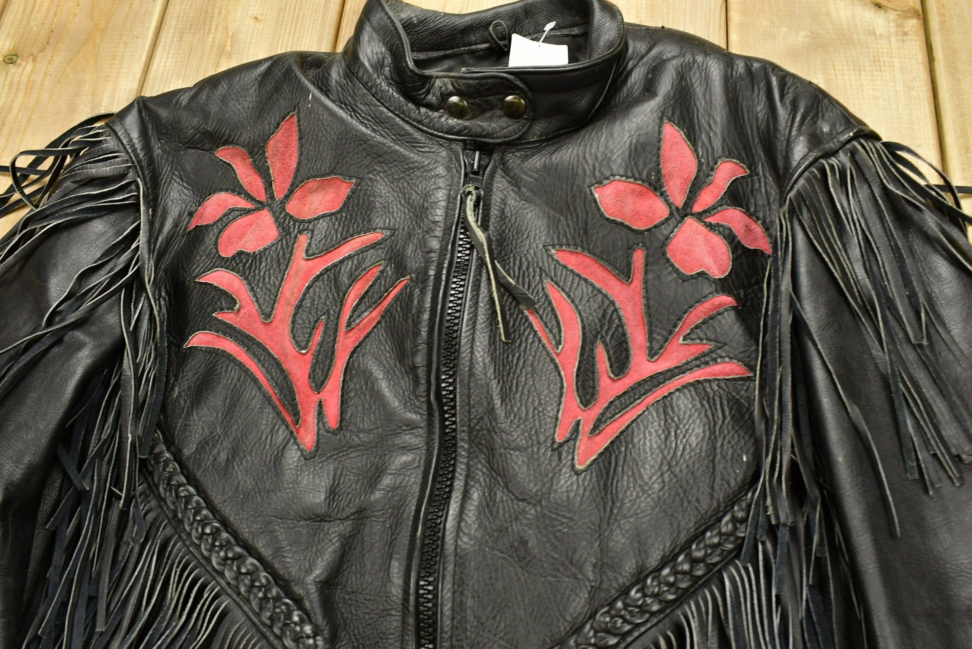 Vintage 1990s Unik Leather Collection Womens Motorcycle Jacket from propervintagecanada