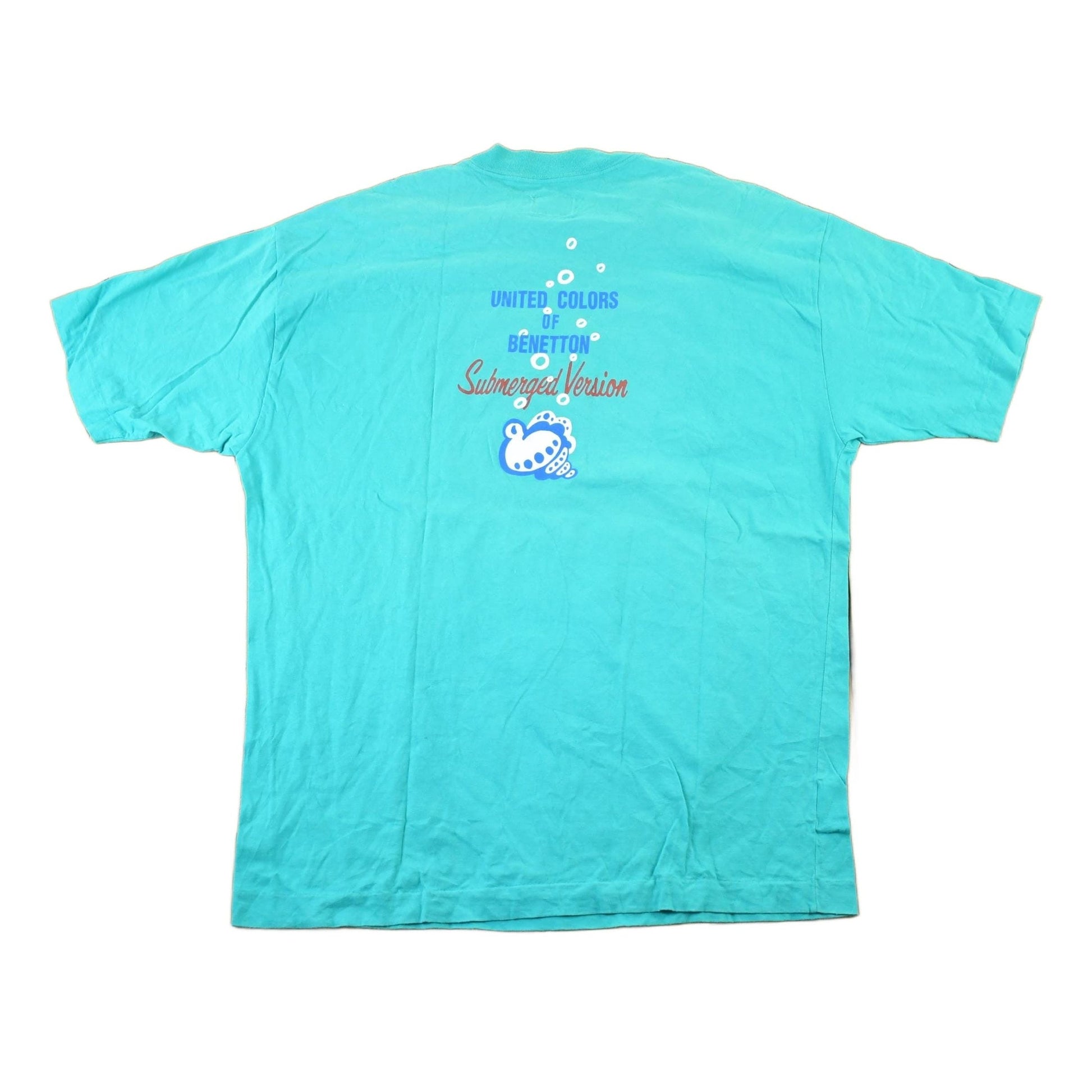 Vintage 1990s United Colours Of Benetton Souvenir Single Stitch Graphic Print T-Shirt Made In USA Men's XL from propervintagecanada