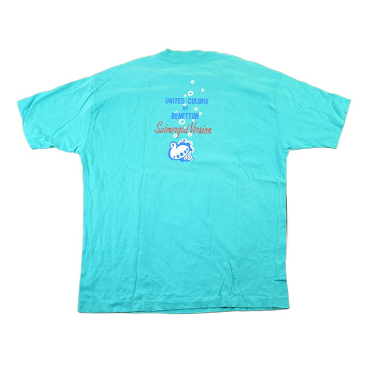 Vintage 1990s United Colours Of Benetton Souvenir Single Stitch Graphic Print T-Shirt Made In USA Men's XL from propervintagecanada