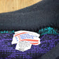 Vintage 1990s United Sweaters Of America Knit Abstract Pattern Crewneck Sweater Mens M from propervintagecanada