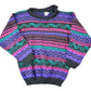 Vintage 1990s United Sweaters Of America Knit Abstract Pattern Crewneck Sweater Mens M from propervintagecanada