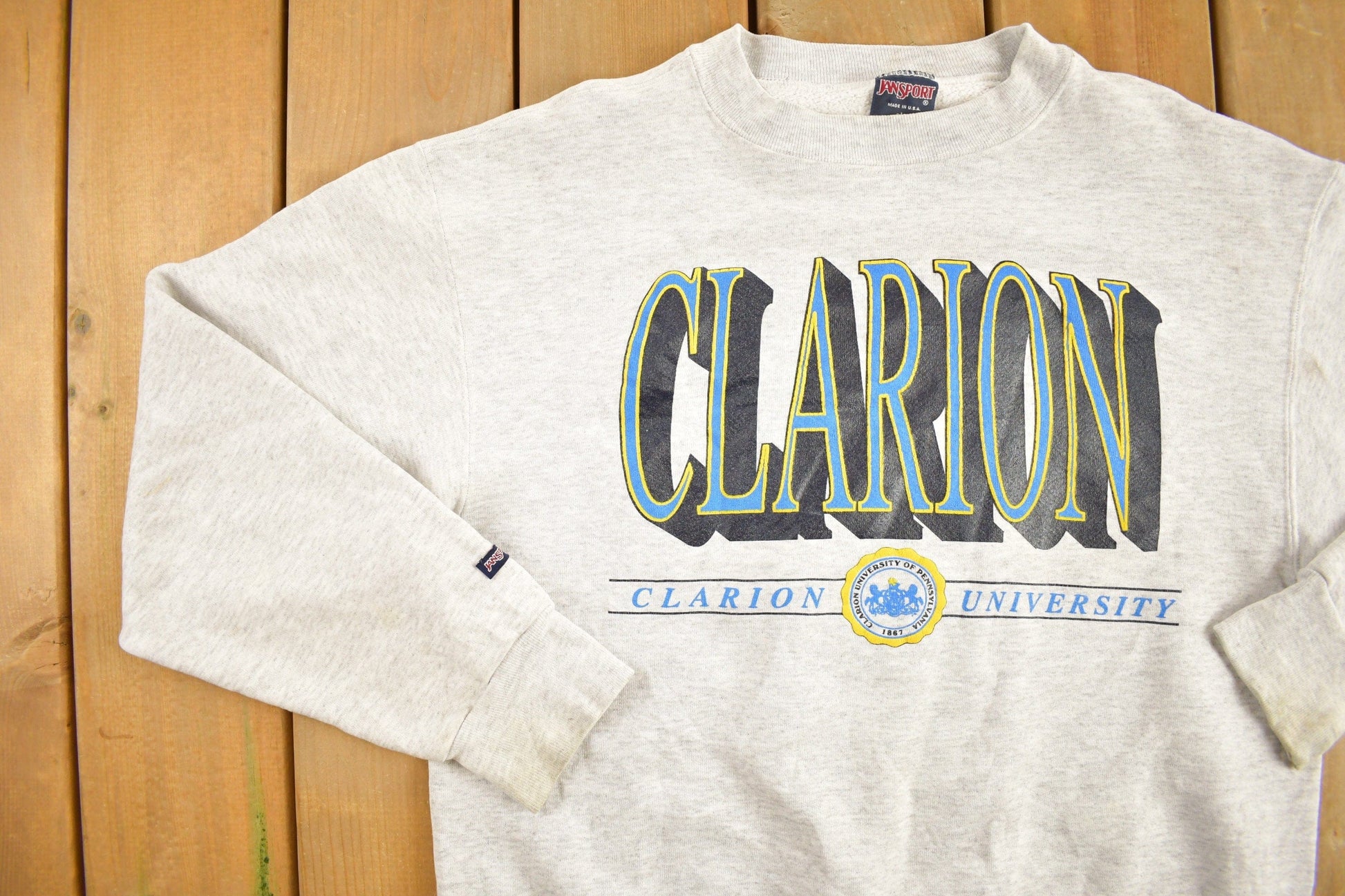 Vintage 1990s University Of Clarion Crewneck Men's Large from propervintagecanada