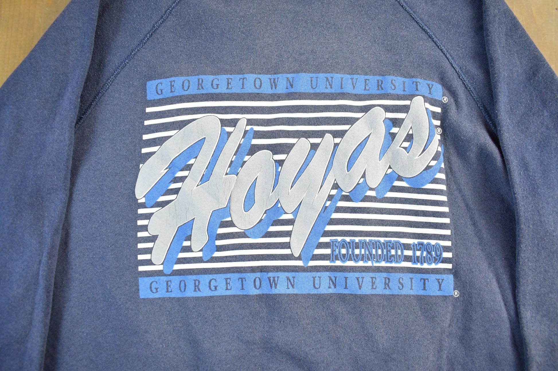 Vintage 1990s University of Georgetown Hoya's Collegiate Crewneck Sweatshirt Men's Large from propervintagecanada