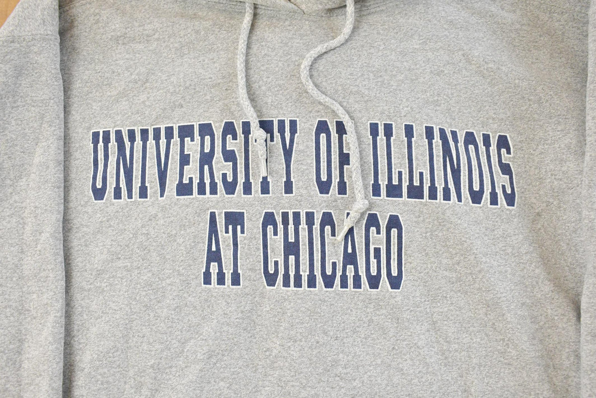 Vintage 1990s University of Illinois at Chicago Collegiate Hoodie Sweatshirt Men's M from propervintagecanada