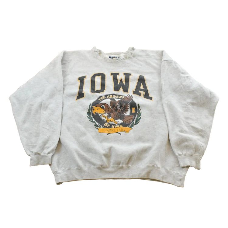 Vintage 1990s University of Iowa Hawkeyes Collegiate Crewneck Sweatshirt Men's XL from propervintagecanada