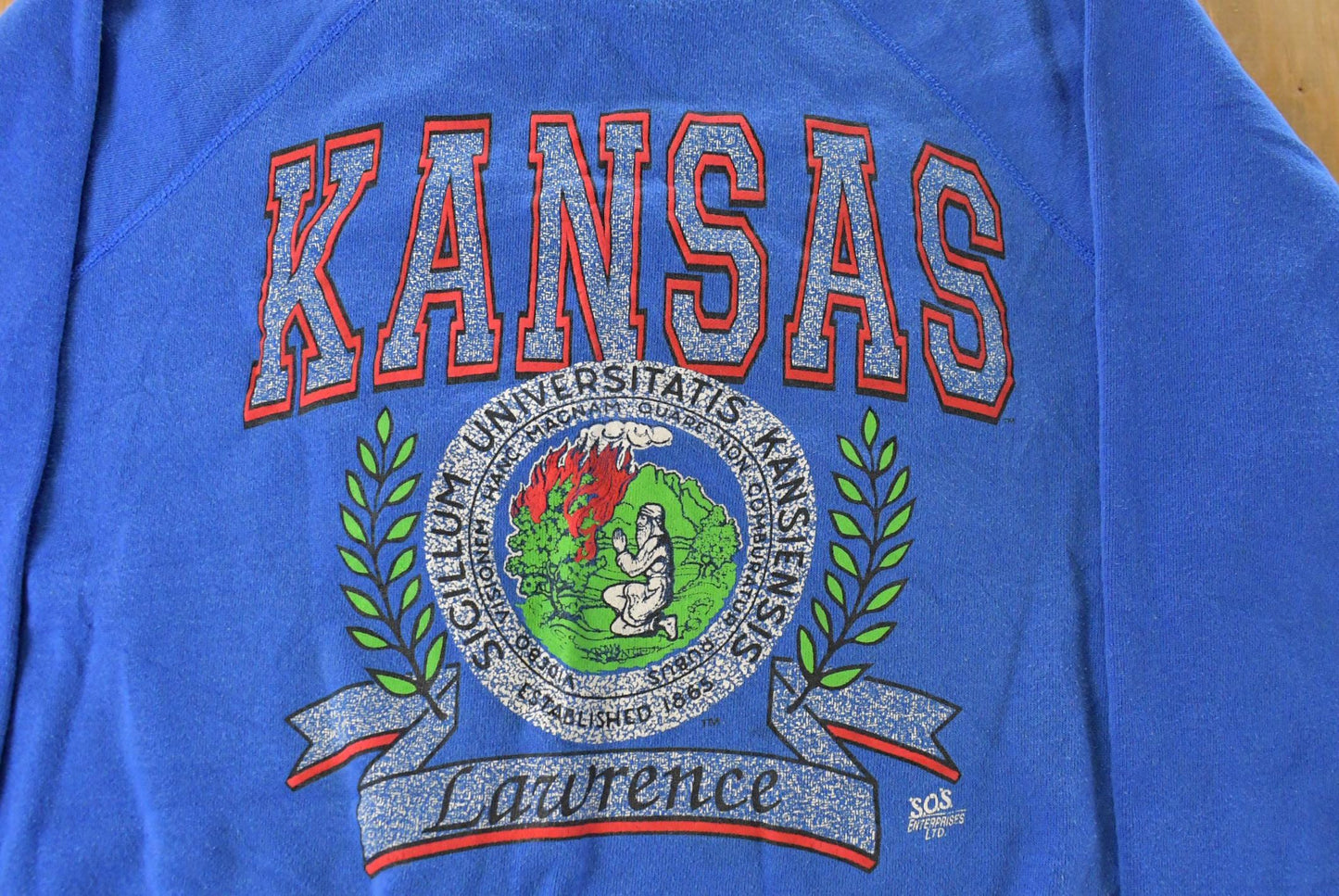 Vintage 1990s University Of Kansas Collegiate Crewneck Sweatshirt Men's XL from propervintagecanada