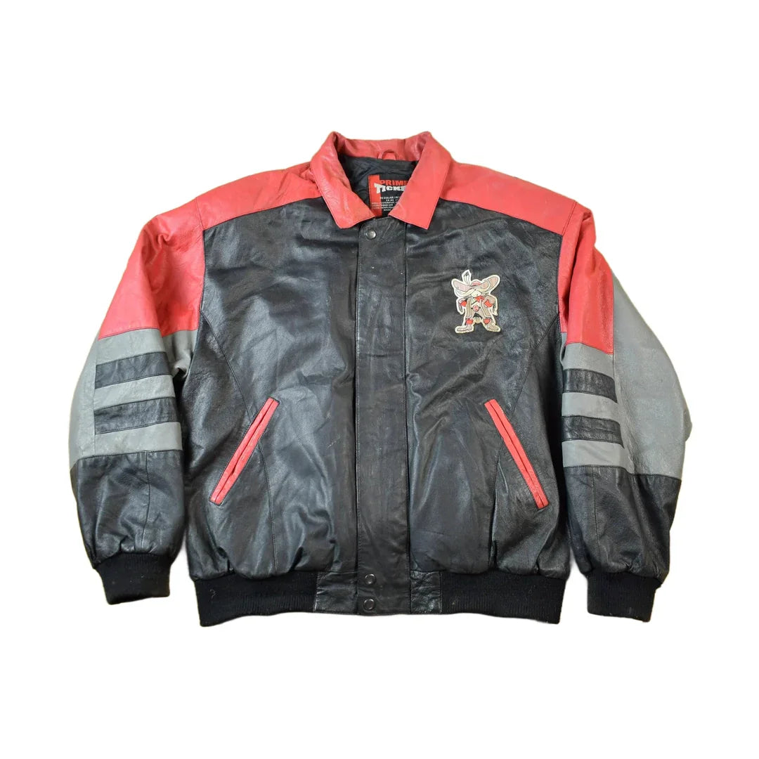 Vintage 1990s University of Las Vegas Rebels Collegiate NCAA Leather Jacket Men's Large from propervintagecanada