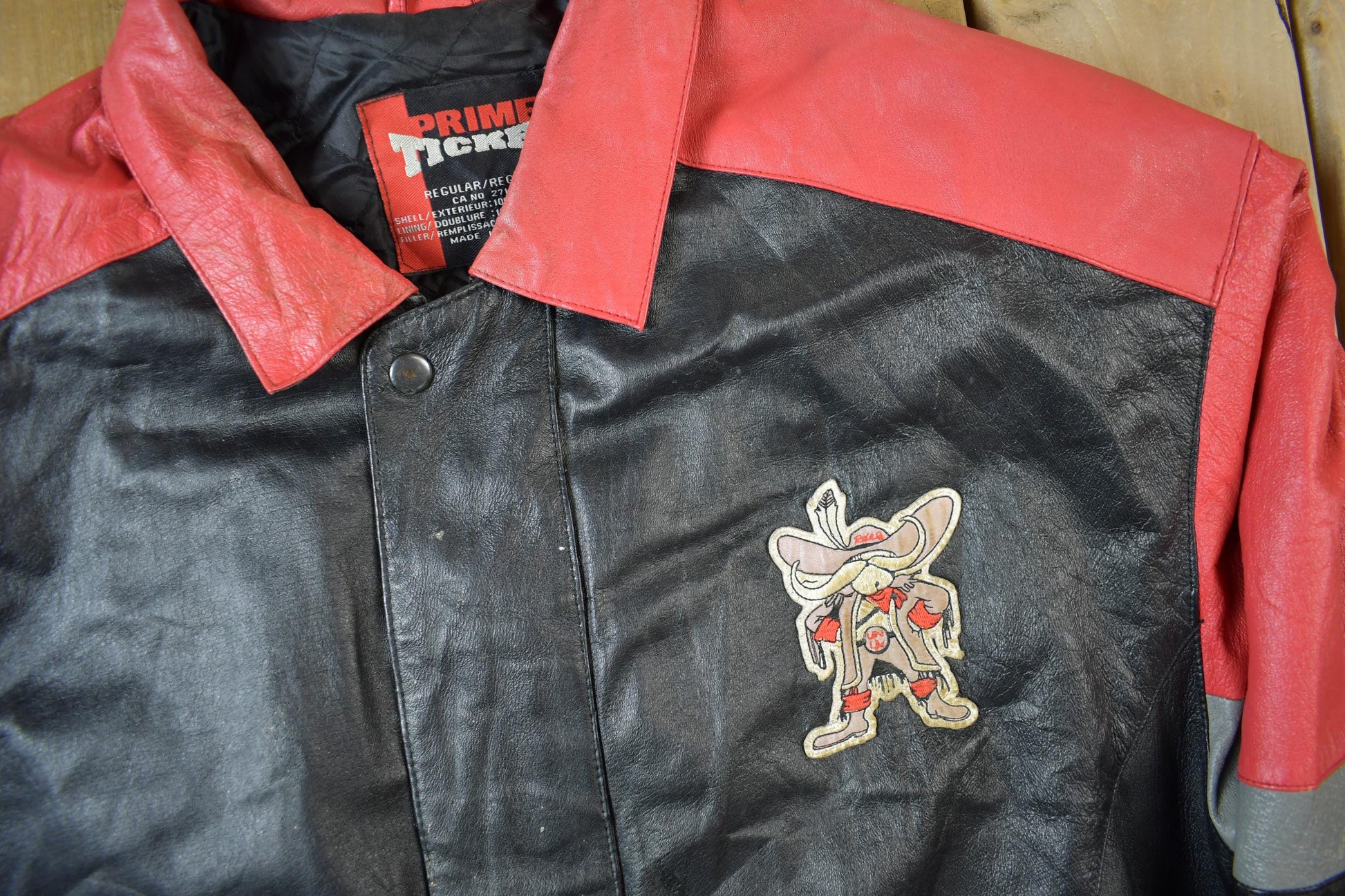 Vintage 1990s University of Las Vegas Rebels Collegiate NCAA Leather Jacket Men's Large from propervintagecanada