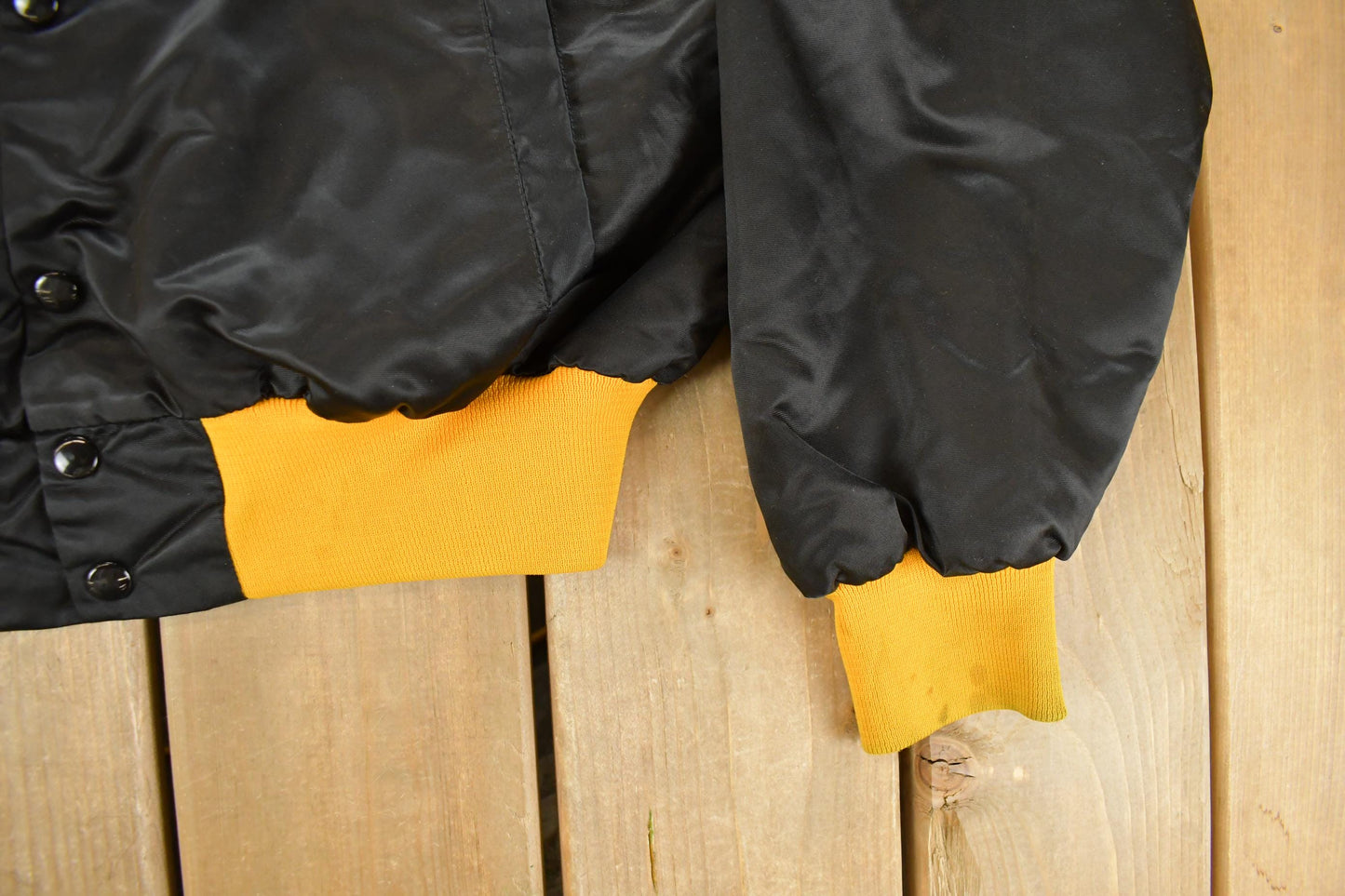 Vintage 1990s University of Maryland Baltimore County Collegiate Satin Snap On Jacket Men's XL from propervintagecanada