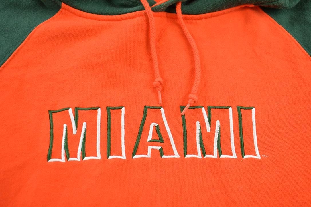 Vintage 1990s University of Miami Collegiate Hoodie Men's 2XL from propervintagecanada