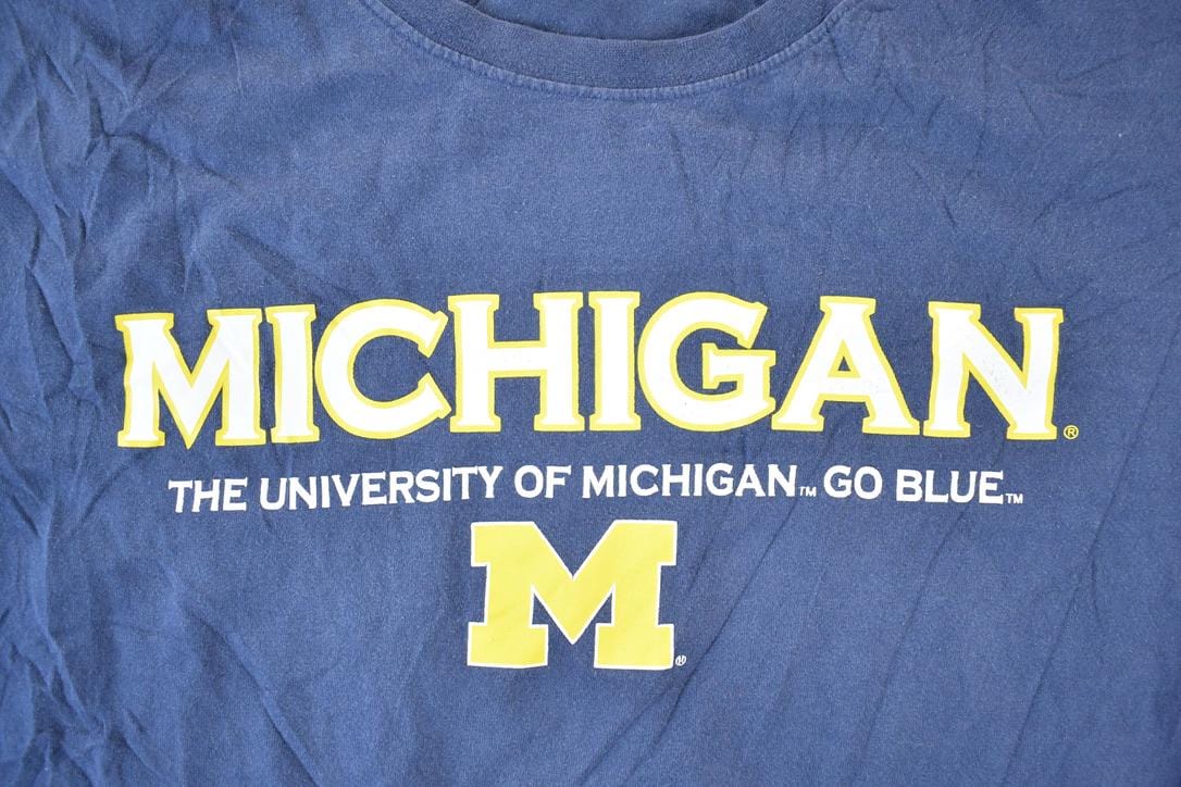 Vintage 1990s University Of Michigan Go Blue Collegiate Long Sleeve T-Shirt Men's XL from propervintagecanada