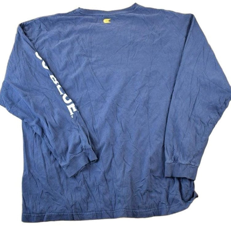 Vintage 1990s University Of Michigan Go Blue Collegiate Long Sleeve T-Shirt Men's XL from propervintagecanada
