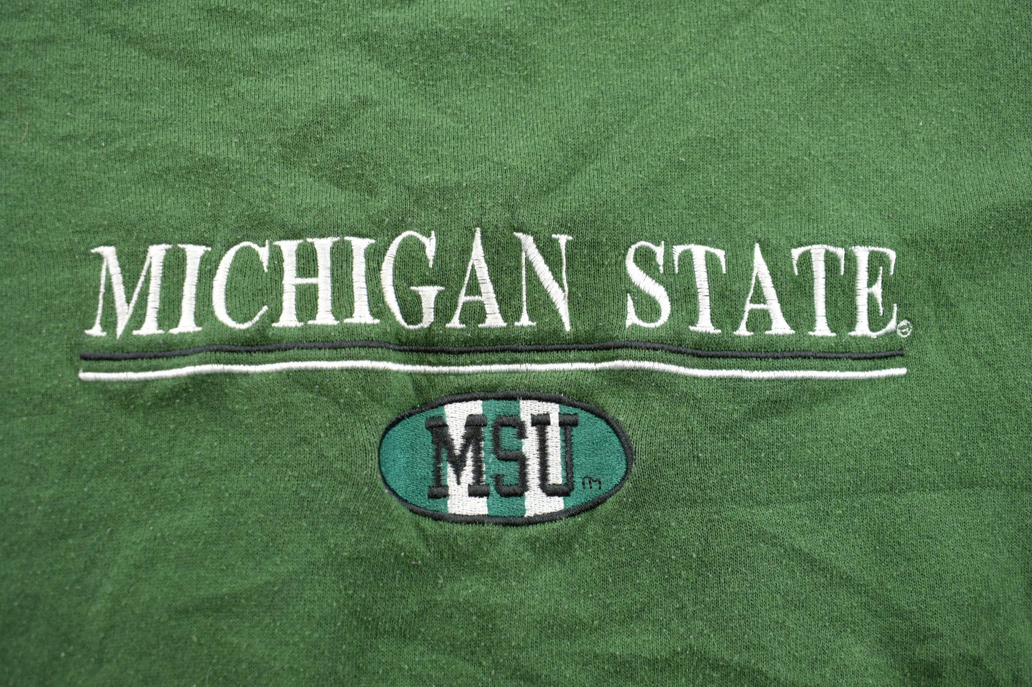 Vintage 1990s University Of Michigan State Collegiate Crewneck Men's 2XL from propervintagecanada