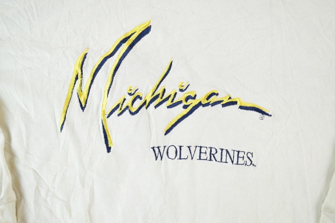 Vintage 1990s University Of Michigan Wolverines Collegiate Crewneck Made In USA Men's XL from propervintagecanada