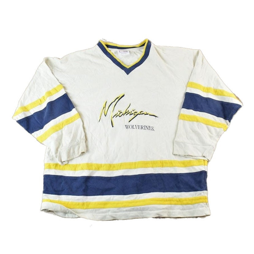 Vintage 1990s University Of Michigan Wolverines Collegiate Crewneck Made In USA Men's XL from propervintagecanada